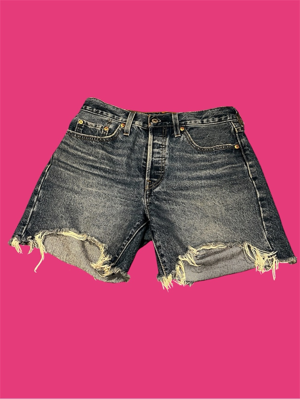 Levi Strauss Distressed Denim Shorts - Sz 27